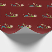 Chopstiere und Nudeln Geschenkpapier (Ecke)