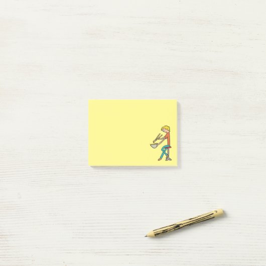 Chopstiere und Nudeln Post-it Klebezettel (Auf Schreibtisch)