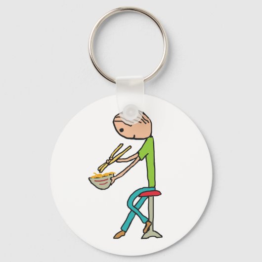 Chopstiere und Nudeln Schlüsselanhänger (Vorderseite)