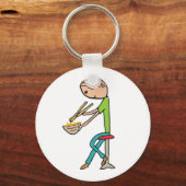 Chopstiere und Nudeln Schlüsselanhänger (Vorderseite)