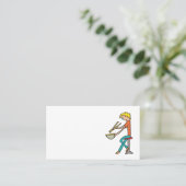 Chopstiere und Nudeln Visitenkarte (Stehend Vorderseite)