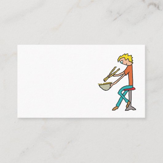 Chopstiere und Nudeln Visitenkarte (Vorderseite)