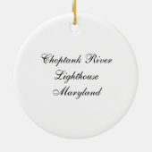 Choptank Fluss Lighthouse Keramik Ornament (Hinten)