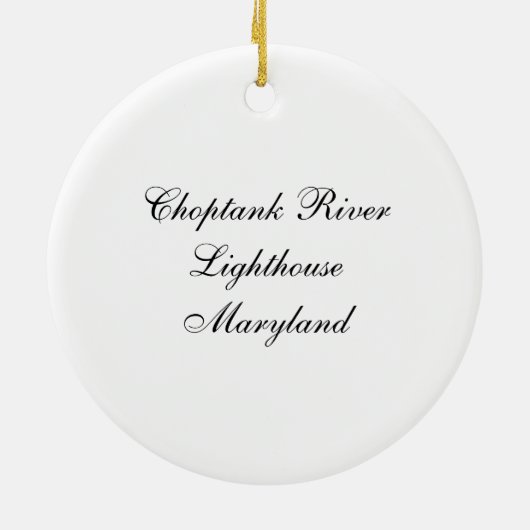 Choptank Fluss Lighthouse Keramik Ornament (Hinten)