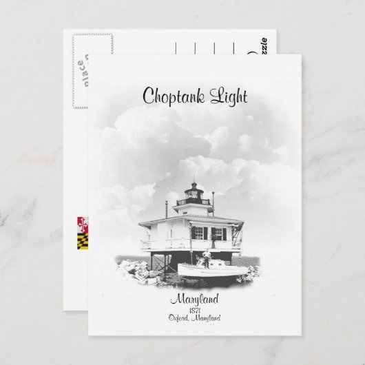 Choptank Light - Maryland Postkarte (Vorne/Hinten)