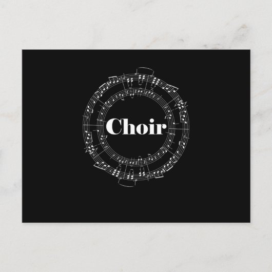 Chor Chorus Chormusikdirigent Notes Postkarte (Vorderseite)
