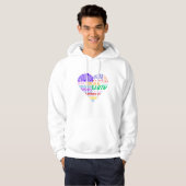 Chor der Erde Wortwolke Farbe Hoodie (Vorne ganz)
