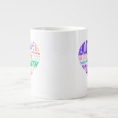 Chor der Erde Wortwolke Jumbo-Tasse (Vorderseite)