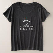 Chor des Earth-Logos - Dunkelgrau - Frauen Große Größe T-Shirt (Design vorne)