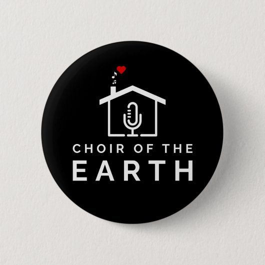 Chor des Earth Logos - schwarz - Button (Vorderseite)