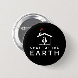 Chor des Earth Logos - schwarz - Button