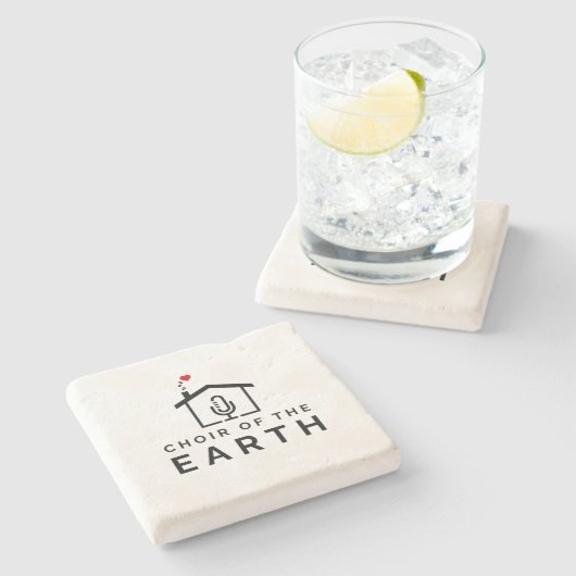 Chor des Earth-Logos - Steinuntersetzer (Seitenansicht)