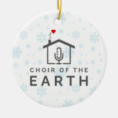 Chor des Earth Logos - Weihnachten im Winter - Keramik Ornament (Vorne)
