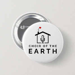 Chor des Earth Logos - weiß - Button