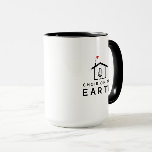 Chor des Earth-Logos Zwei-Tone Tasse (VorderseiteRechts)