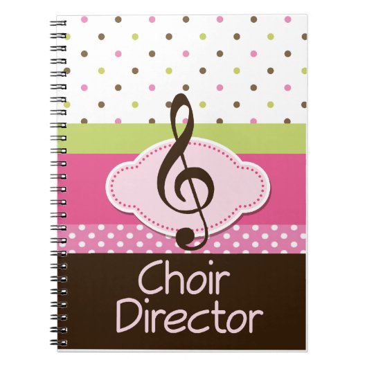Chor-Direktor Gift Journal Notebook Notizblock (Vorderseite)