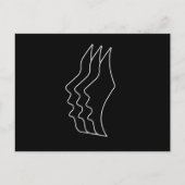 Chor Facial Profil Gesang Chorus Chormusik G Postkarte (Vorderseite)