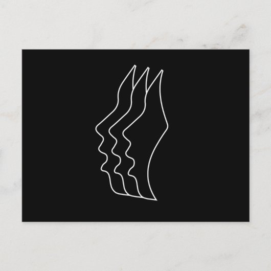 Chor Facial Profil Gesang Chorus Chormusik G Postkarte (Vorderseite)