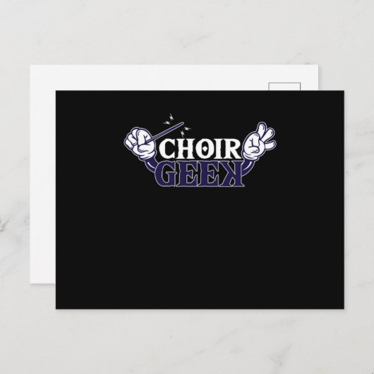 Chor Geek Chorus Chormusikdirigent Geschenk Postkarte (Vorne/Hinten)