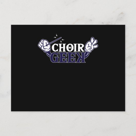 Chor Geek Chorus Chormusikdirigent Geschenk Postkarte (Vorderseite)