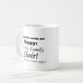 Chor macht mich glücklich kaffeetasse (Vorderseite Links)