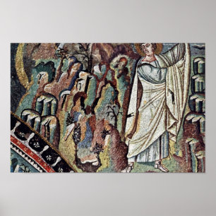 Chor Mosaics in San Vitale in Ravenna, Szene: Mose Poster