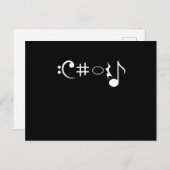 Chor Musiknotens Singer Gesang Musikergeschenk Postkarte (Vorne/Hinten)