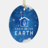 Chor of the Earth Logo - Winterweihnachtsfest - Bl Keramik Ornament (Rechts)