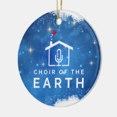 Chor of the Earth Logo - Winterweihnachtsfest - Bl Keramik Ornament (Links)