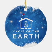Chor of the Earth Logo - Winterweihnachtsfest - Bl Keramik Ornament (Hinten)