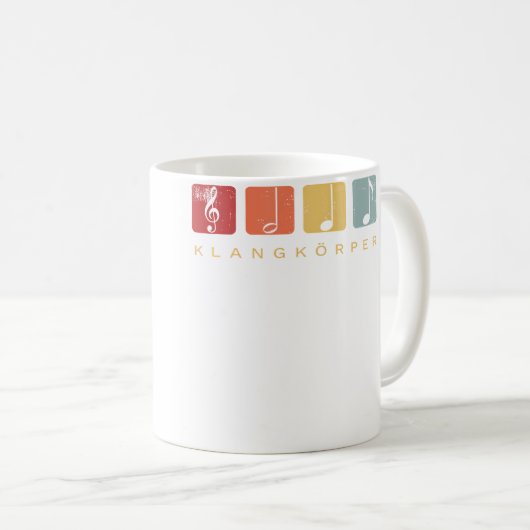 Chor Orchestra Notes Kaffeetasse (VorderseiteRechts)