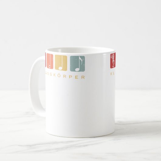 Chor Orchestra Notes Kaffeetasse (Vorderseite Links)