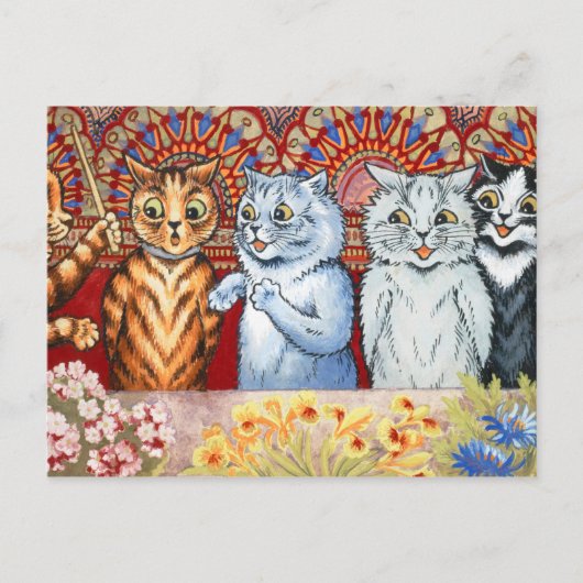 Chor Probe von Louis Wain Postkarte (Vorderseite)
