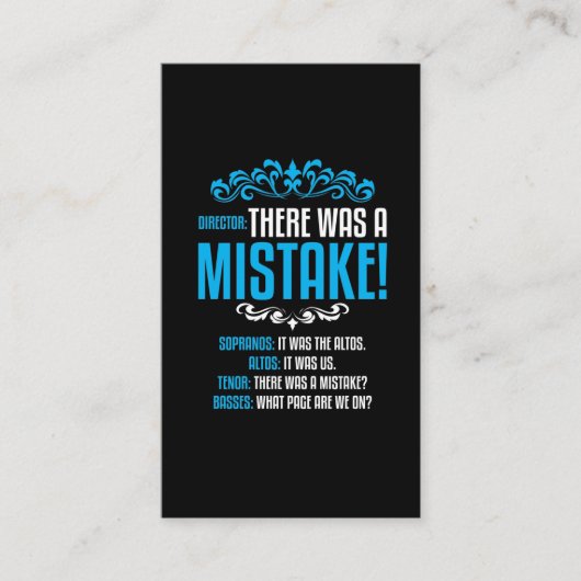 Chor Singer Musical Music Director Soprano Alto T Visitenkarte (Vorderseite)