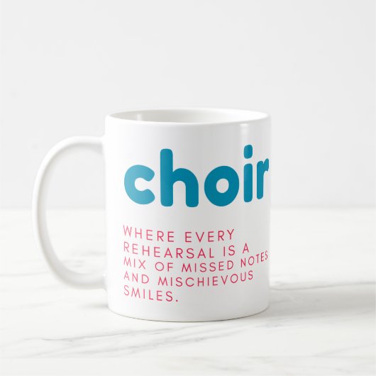 Chor-Tasse, Geschenkgutscheine Tasse, lustige Gesc Kaffeetasse (Links)