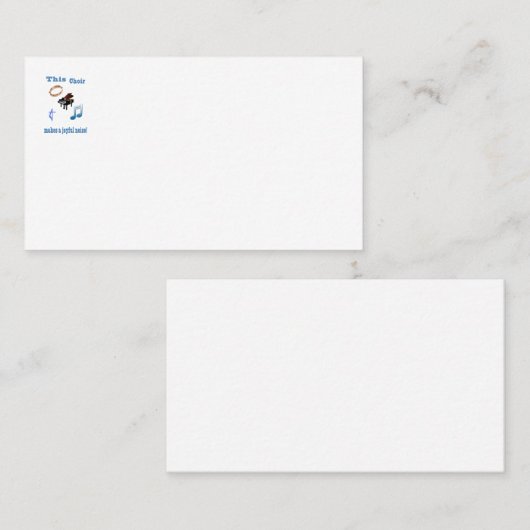 Chor Visitenkarte (Vorne/Hinten)