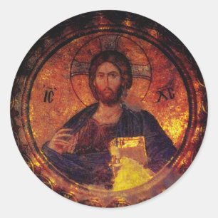 Chora Christ Runder Aufkleber