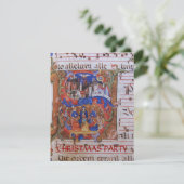 CHORALE MUSIK CHRISTMAS PARCHMENT MIT SITZEN EINLADUNG (Stehend Vorderseite)