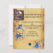 CHORALE MUSIK CHRISTMAS PARCHMENT MIT SITZEN EINLADUNG (Rückseite)