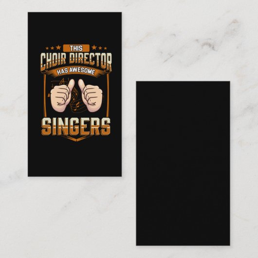 Chorchester Sprichwort Chor Gesang Visitenkarte (Vorne/Hinten)