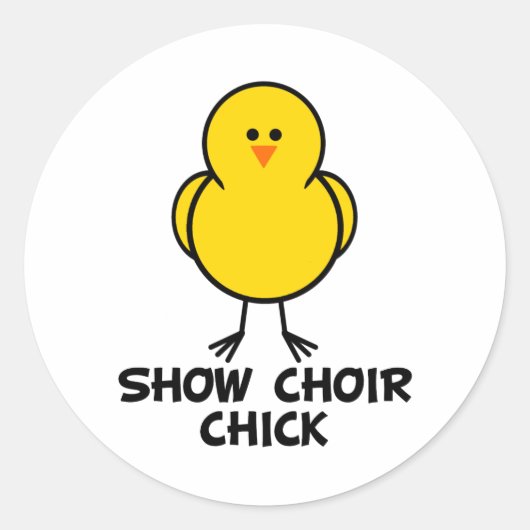 Chorchick anzeigen runder aufkleber (Vorderseite)