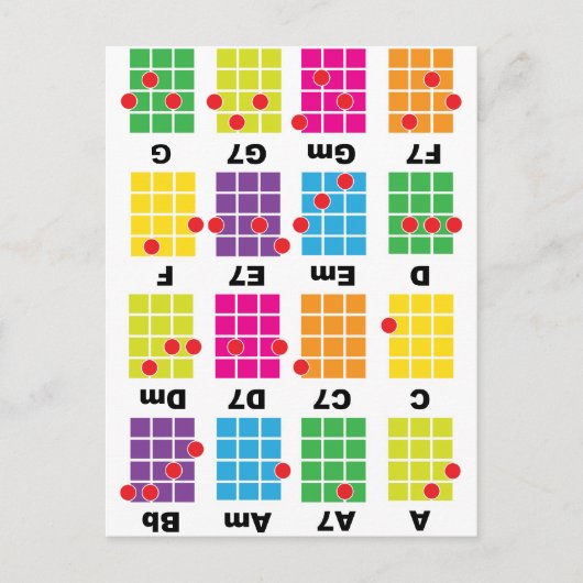 Chord Cheat T-Shirt White Postkarte (Vorderseite)