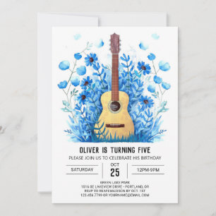 Chord Musician's Gitarre Boy Geburtstag Einladung