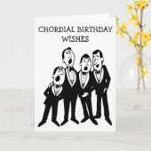 Chordial Birthday Black and White Men's Quartett Karte (Gelbe Blume)