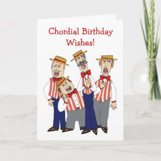 Chordial Birthday Men's Cartoon Quartett Karte