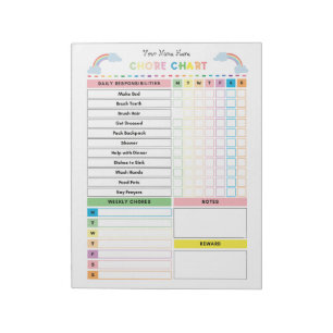 Chore-Chart-Notizblock für Kinder & To-Do-Liste/Be Notizblock