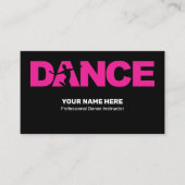 Choreograf Berufliche Visitenkarte (Vorderseite)