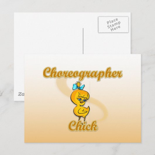 Choreograf Chick Postkarte (Vorne/Hinten)