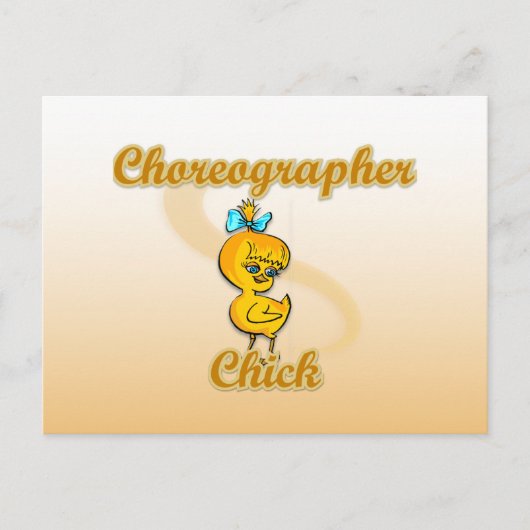 Choreograf Chick Postkarte (Vorderseite)