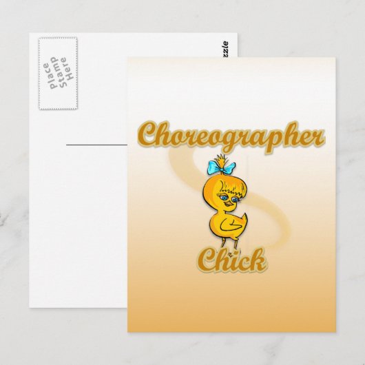 Choreograf Chick Postkarte (Vorne/Hinten)